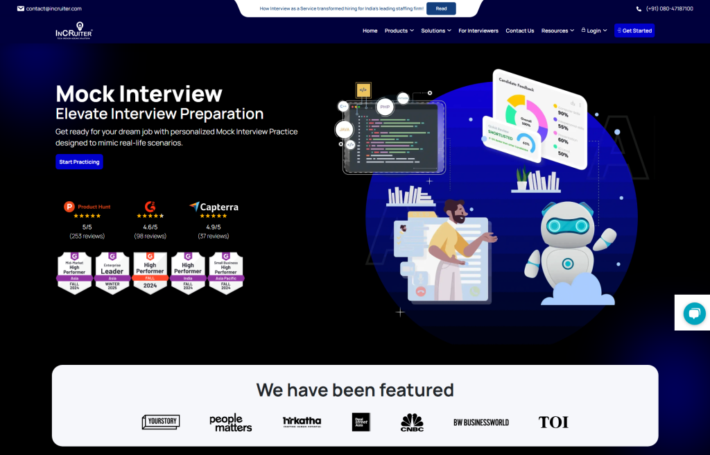 InCruiter AI Mock Interview platform