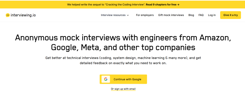 Interviewing.io’s mock interview