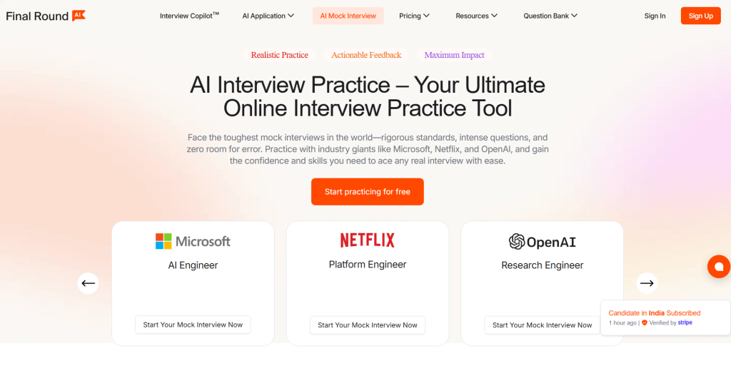 Final Round AI- AI-powered mock interviews