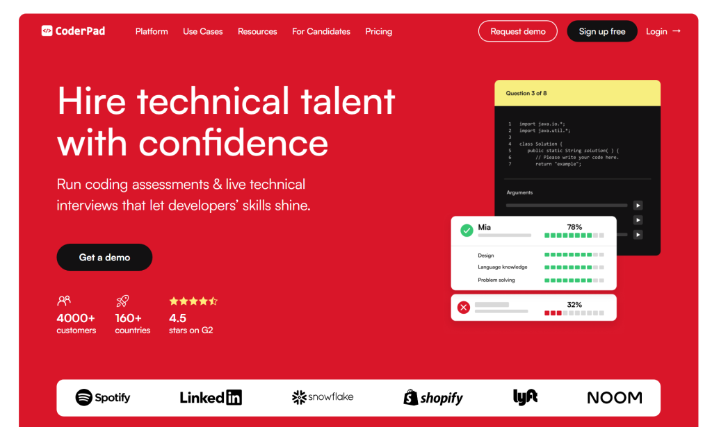 CoderPad - coding assessment platform