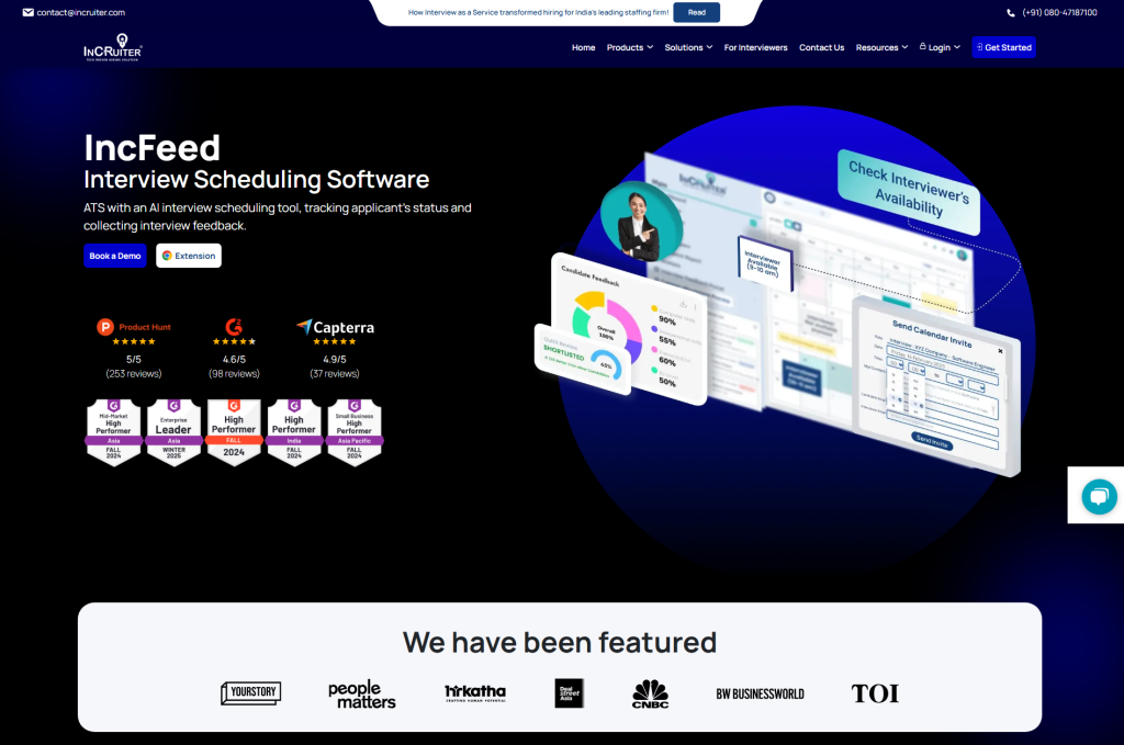 InCruiter Interview Scheduling software