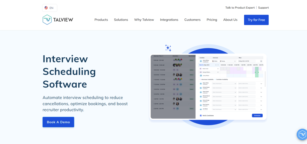 Interview scheduling software