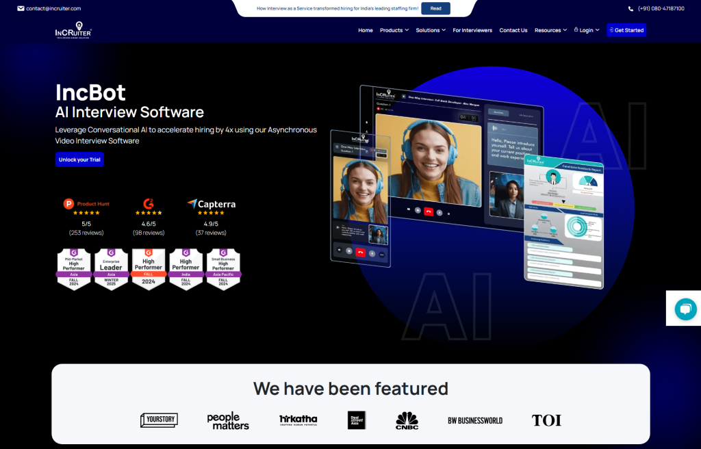 InCruiter’s one-way video interviews
