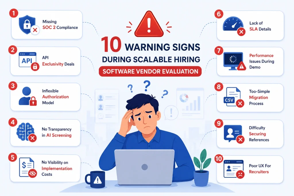10 Warning Signs During Scalable Hiring Software Vendor Evaluation