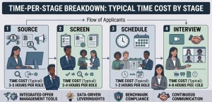 Time-per-stage breakdown for measuring recruiter productivity